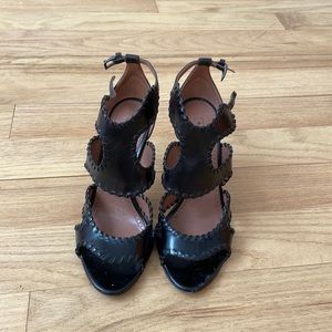 Alaia black heel sandals